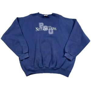 Vintage Penn State Nitty Lions Sweatshirt Men XL Blue Crewneck 90s Embroidered